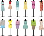 女性模特服装展架