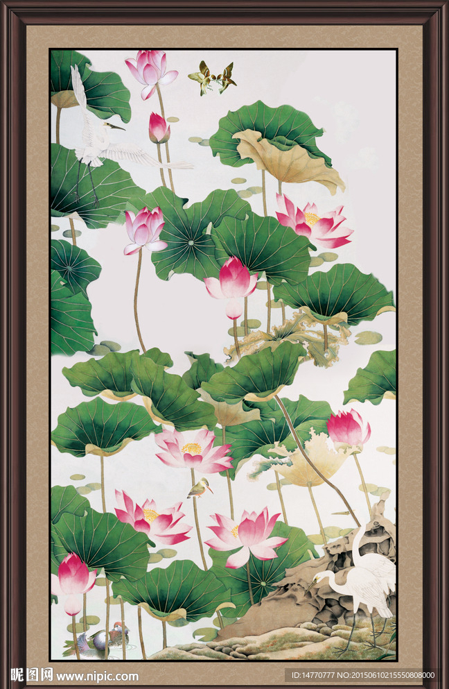 荷花装饰画