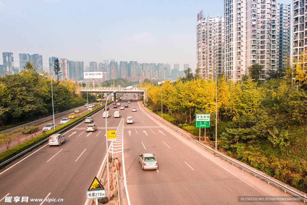 城市风貌 城市道路 城市绿化