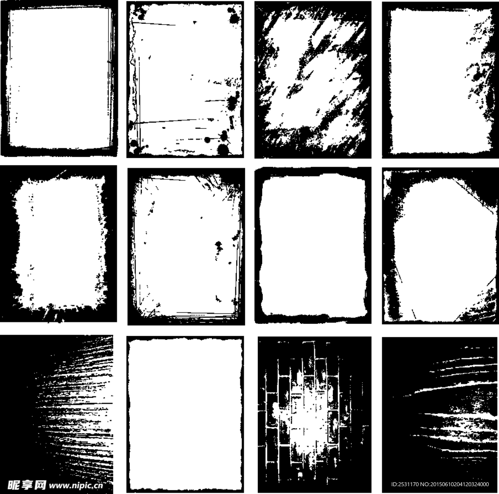 黑色墨迹边框