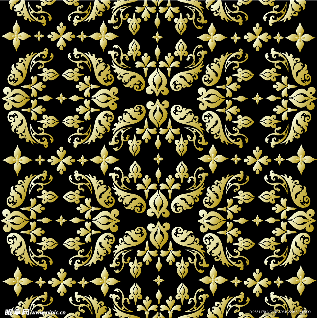 金色花纹