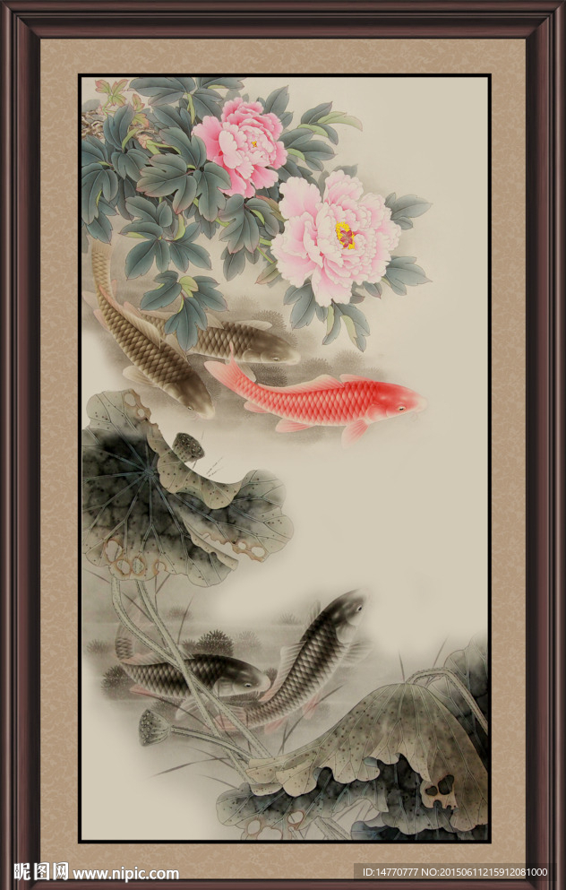 荷花装饰画