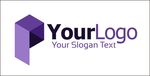 紫色简约logo