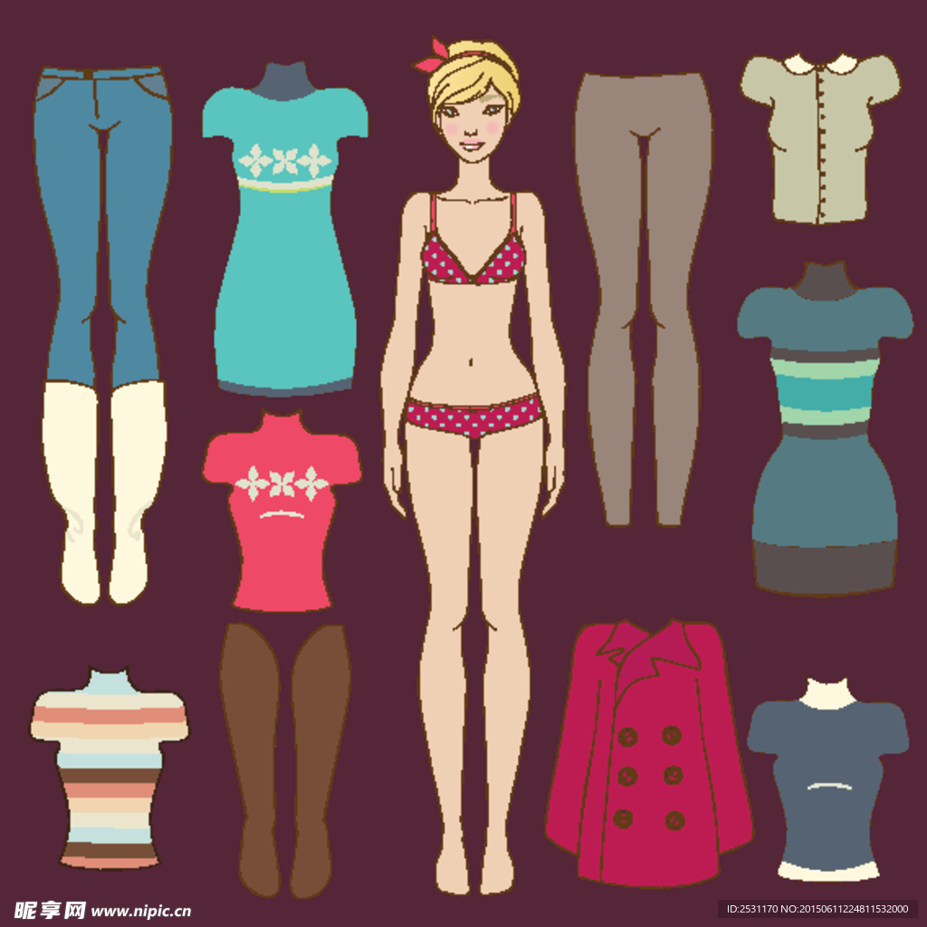 美女全套服装