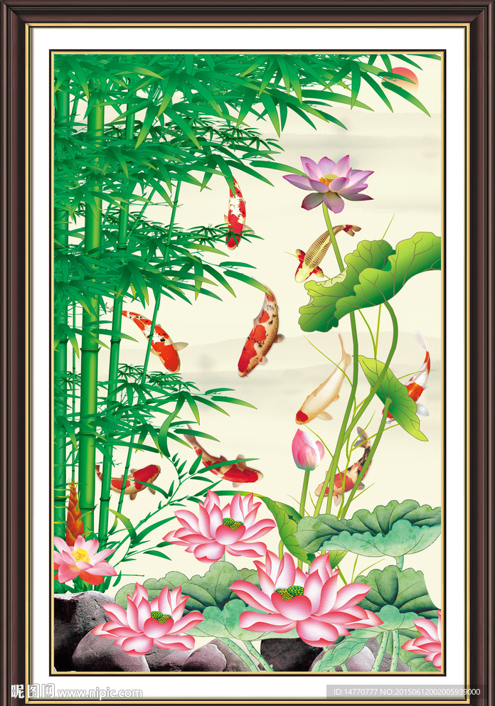 荷花装饰画