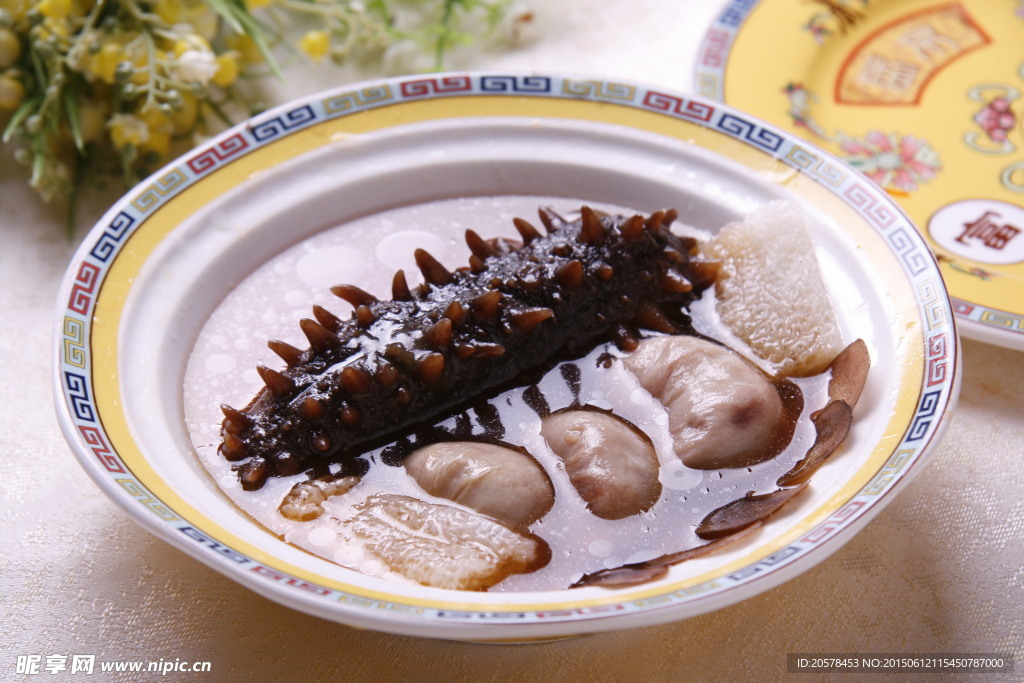 鹿茸鸡腰炖辽参