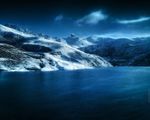 唯美雪山湖水