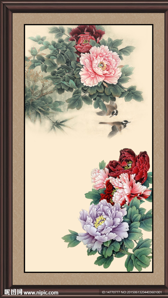 牡丹花鸟