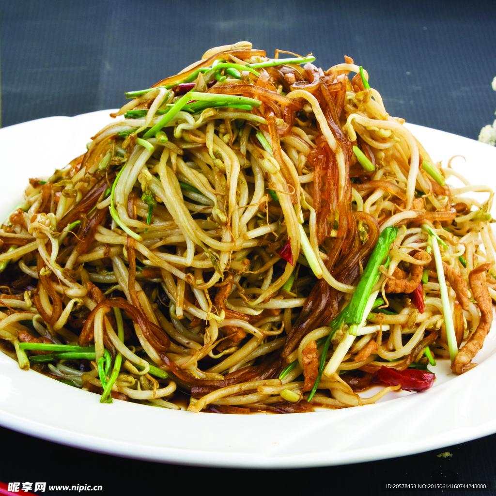 豆芽炒粉