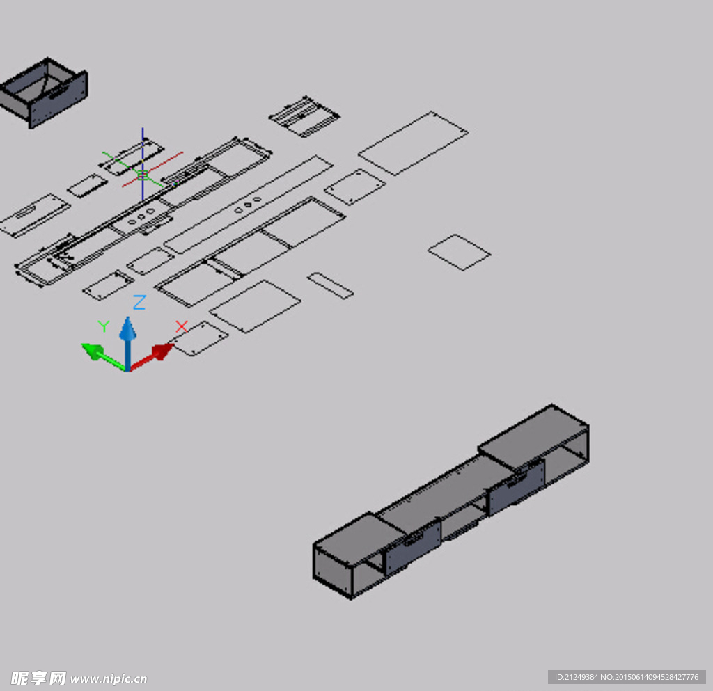 CAD电视柜 陈龙 3D电视柜