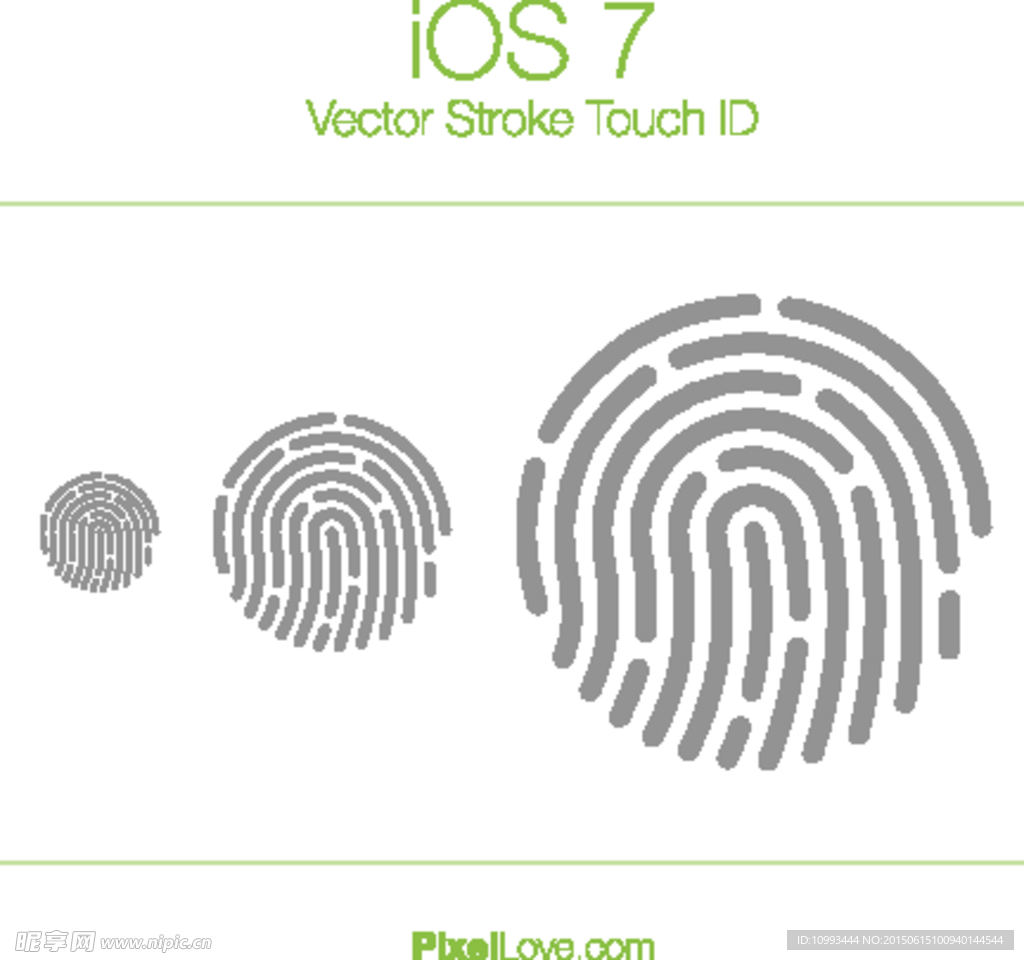 iOS7指纹矢量素材