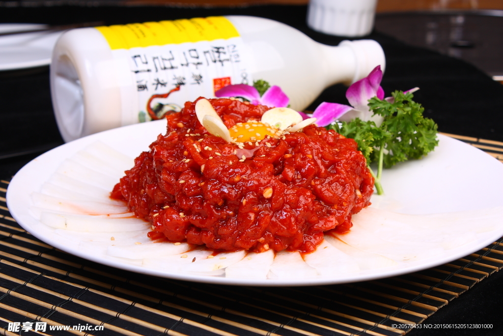 生吃牛肉