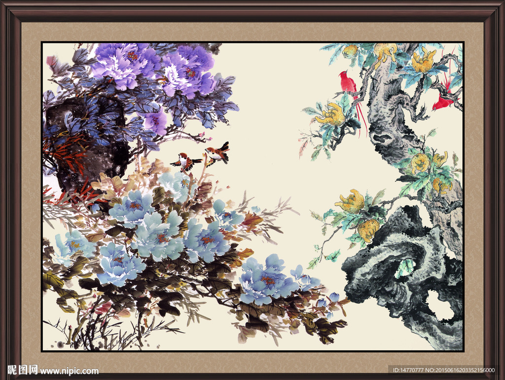国画牡丹