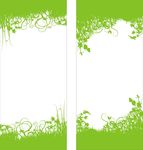 绿色花纹展架
