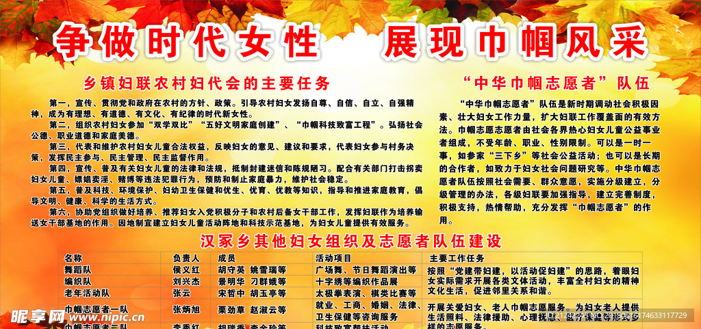 时代女性展板