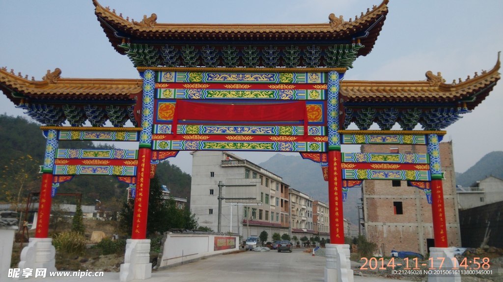 农村门楼仿古牌楼