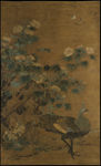孔雀芙蓉图