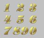 好看的金色数字