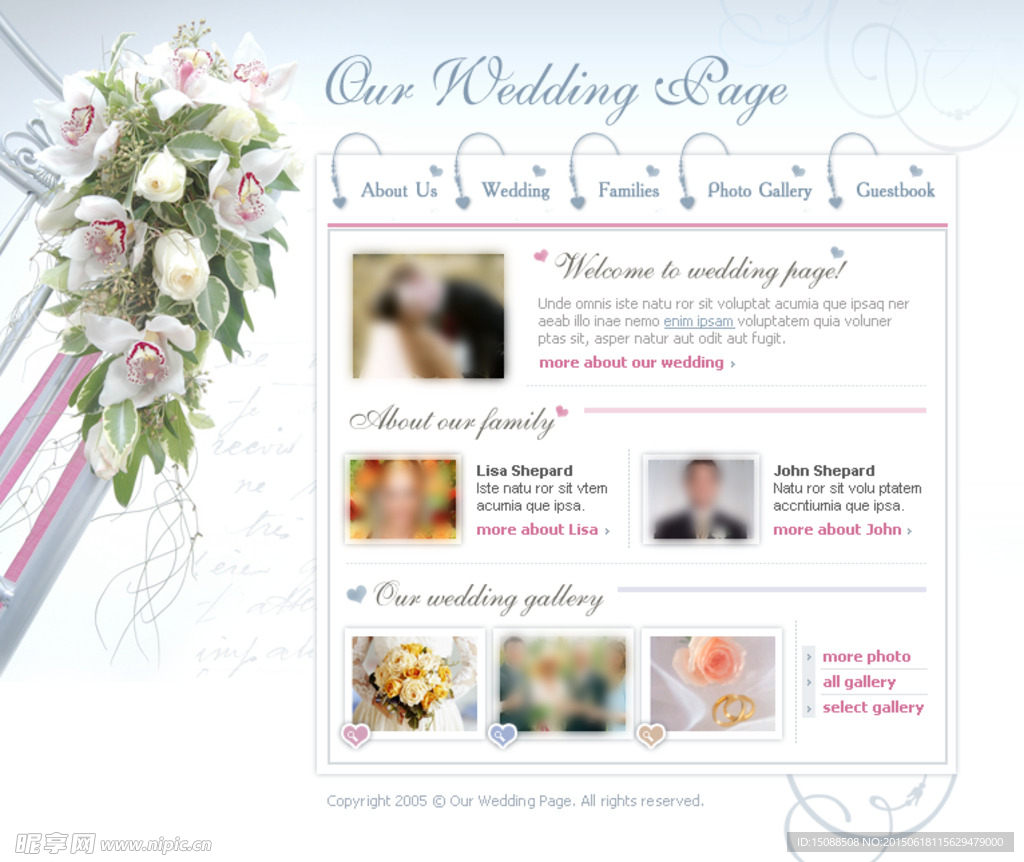 国外婚庆网页模板设计