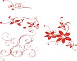 红色花纹