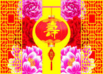花团锦簇庆寿图
