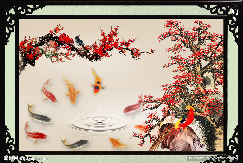 梅花壁画