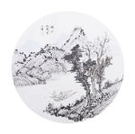 湖上卧双竿