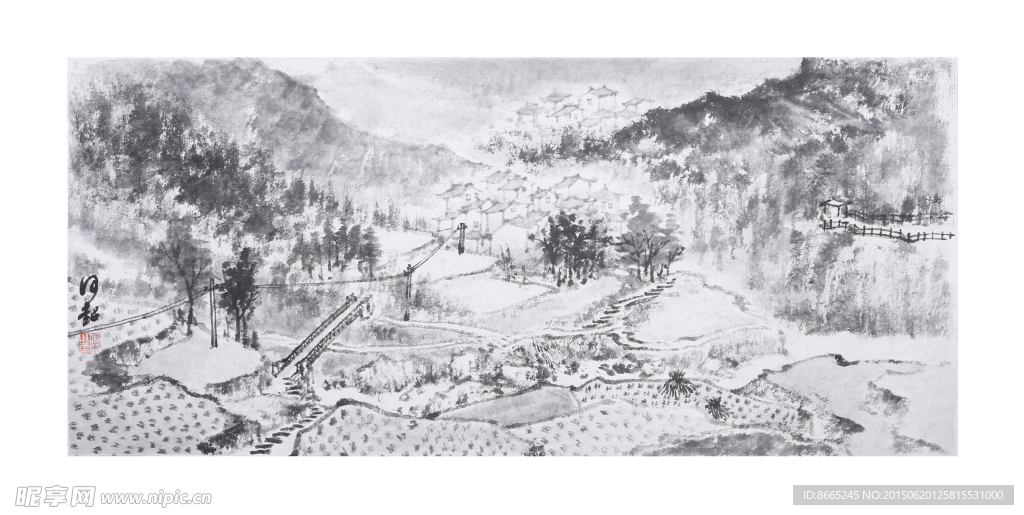 水墨山水画
