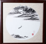山水框画