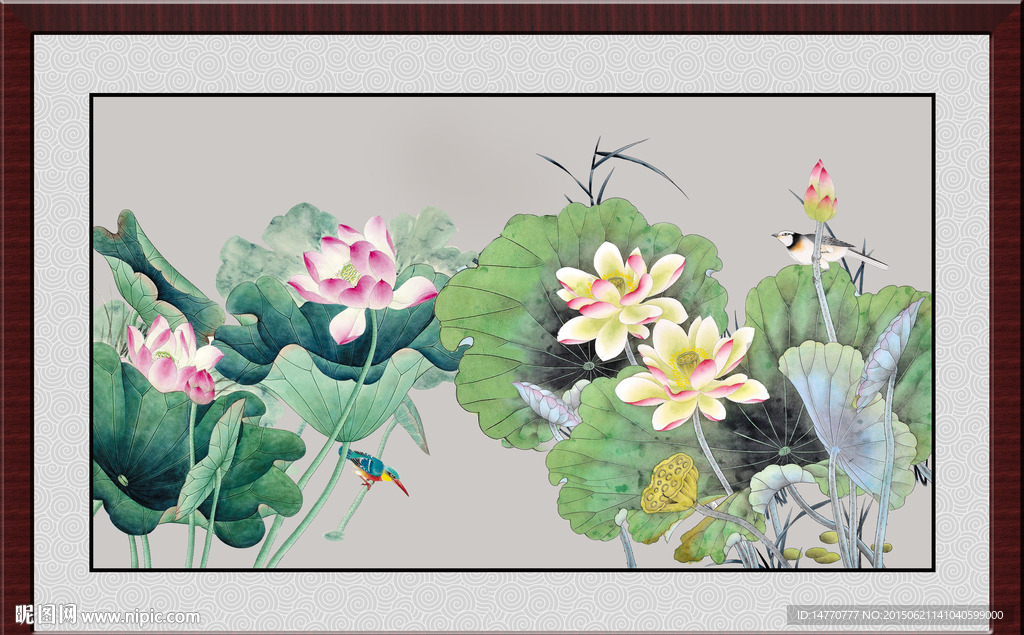 荷花装饰画