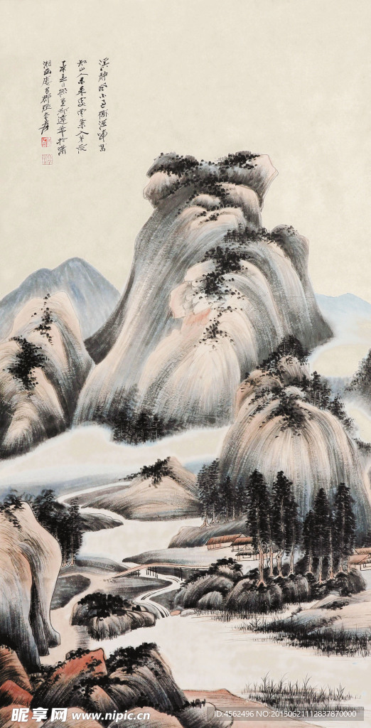 张大千山水