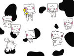 手绘小奶牛手绘壁画