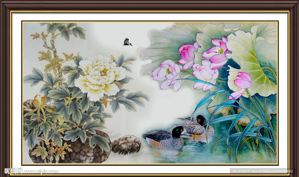 荷花装饰画