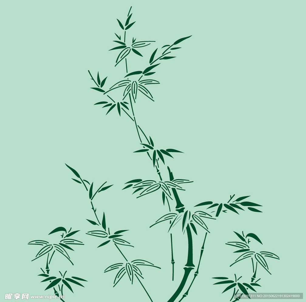 竹子图案设计