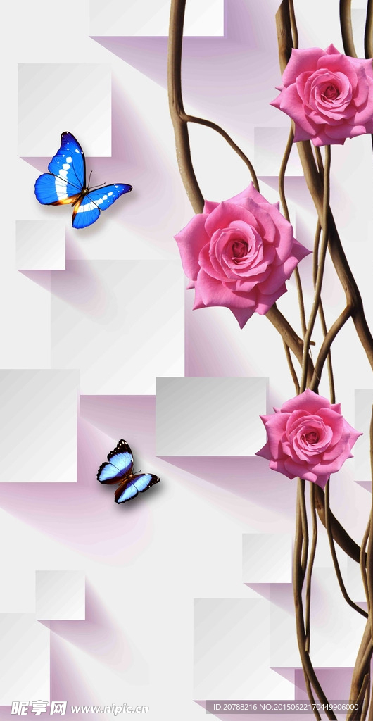 3D玫瑰玄关