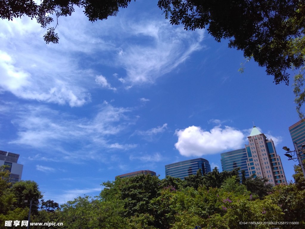 仰拍天空