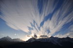 雪山上的天空