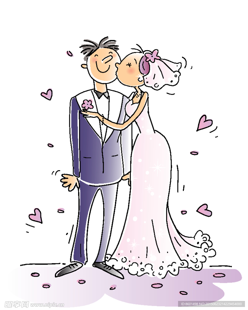 漫画风 元素 eps 婚礼