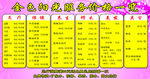 足浴价格表