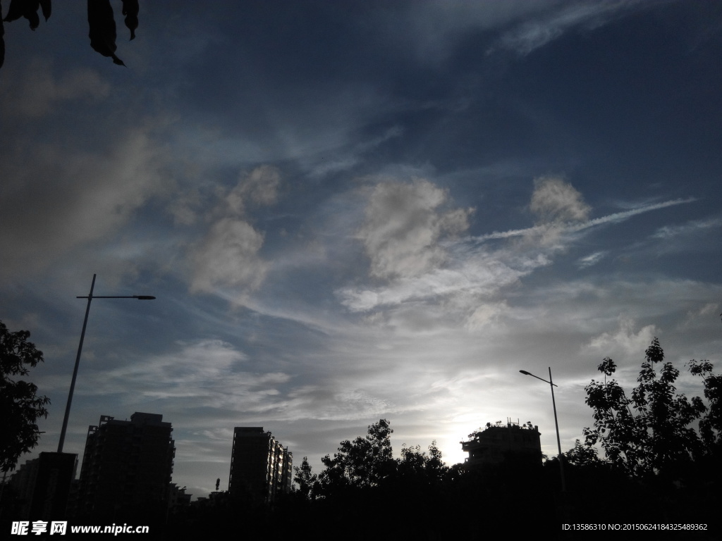天空  夕阳