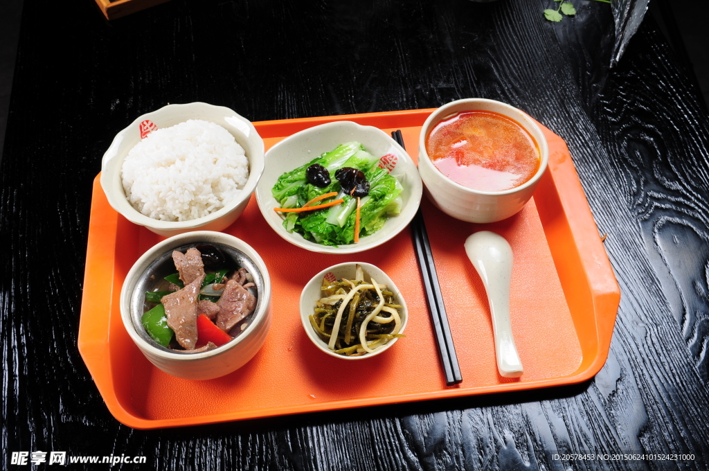 爆炒猪肝饭套餐