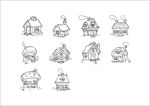 手绘卡通小屋