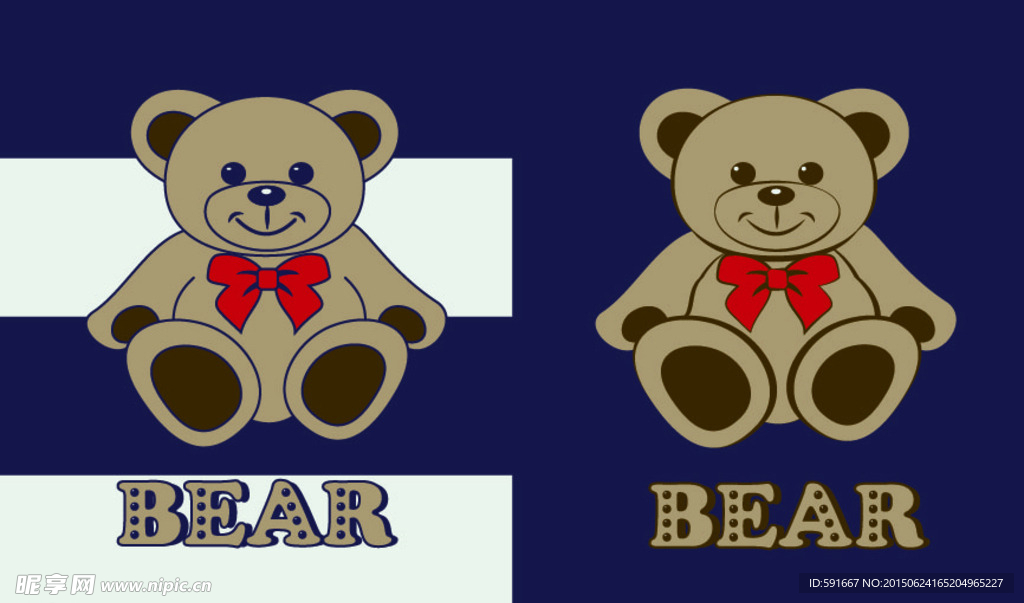 条子 熊 bear 珠珠 图案