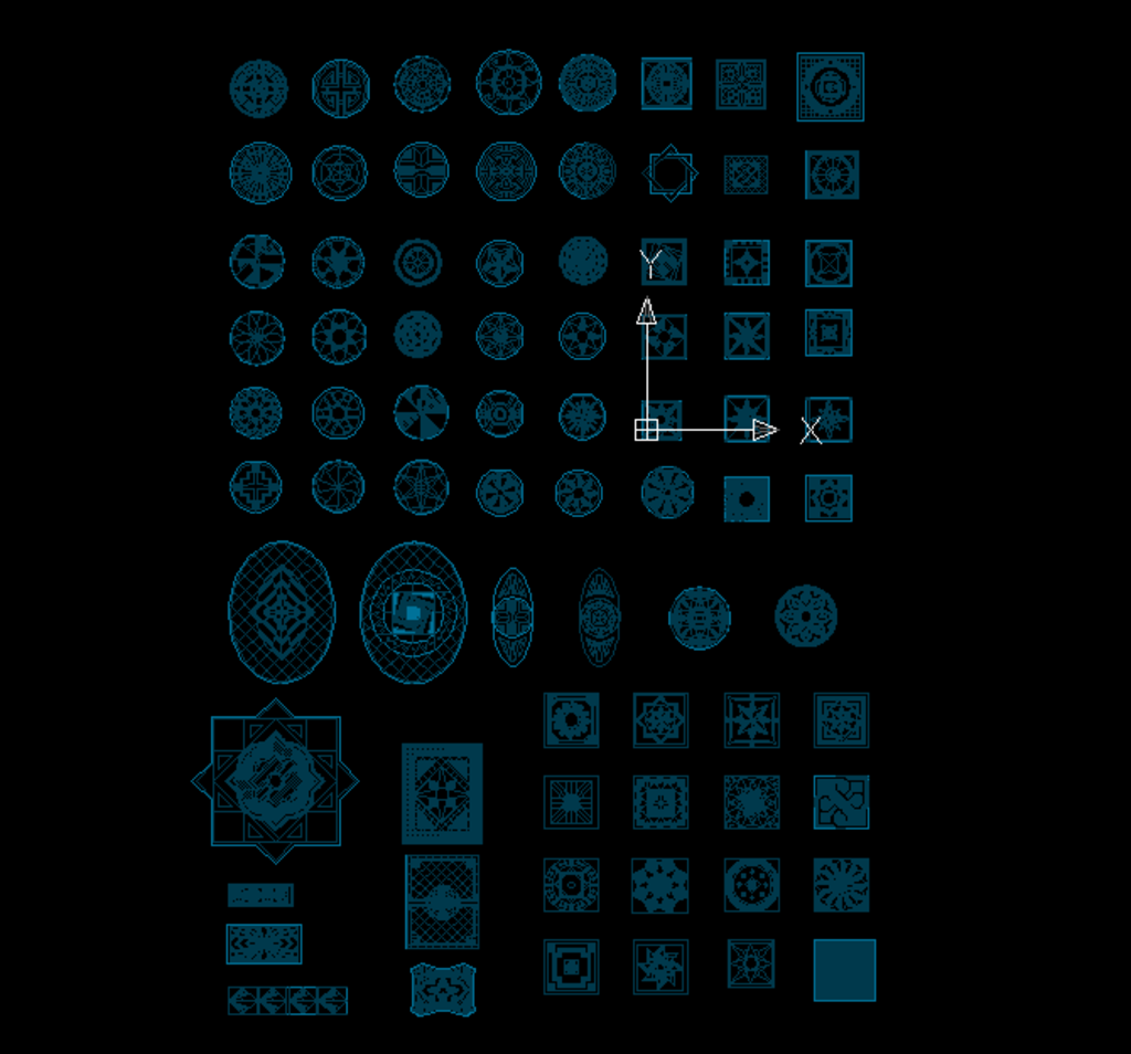 cad地面拼花模块