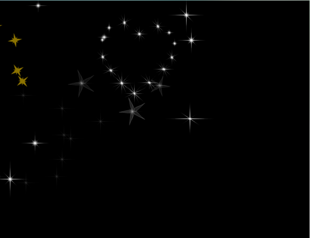 透明心形星光闪烁flash素材