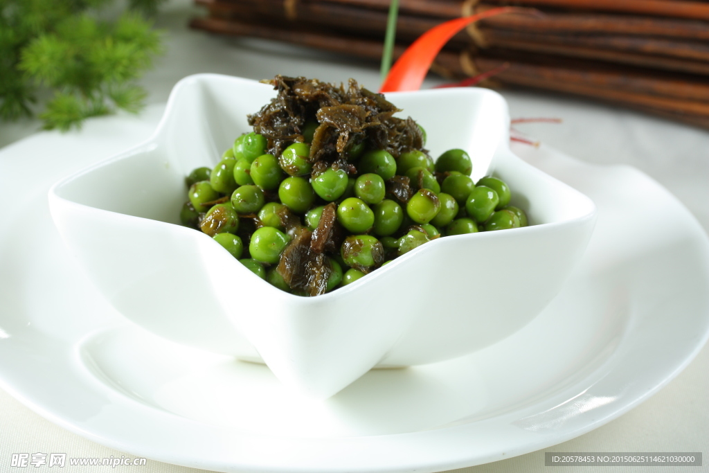 橄榄菜拌甜豆