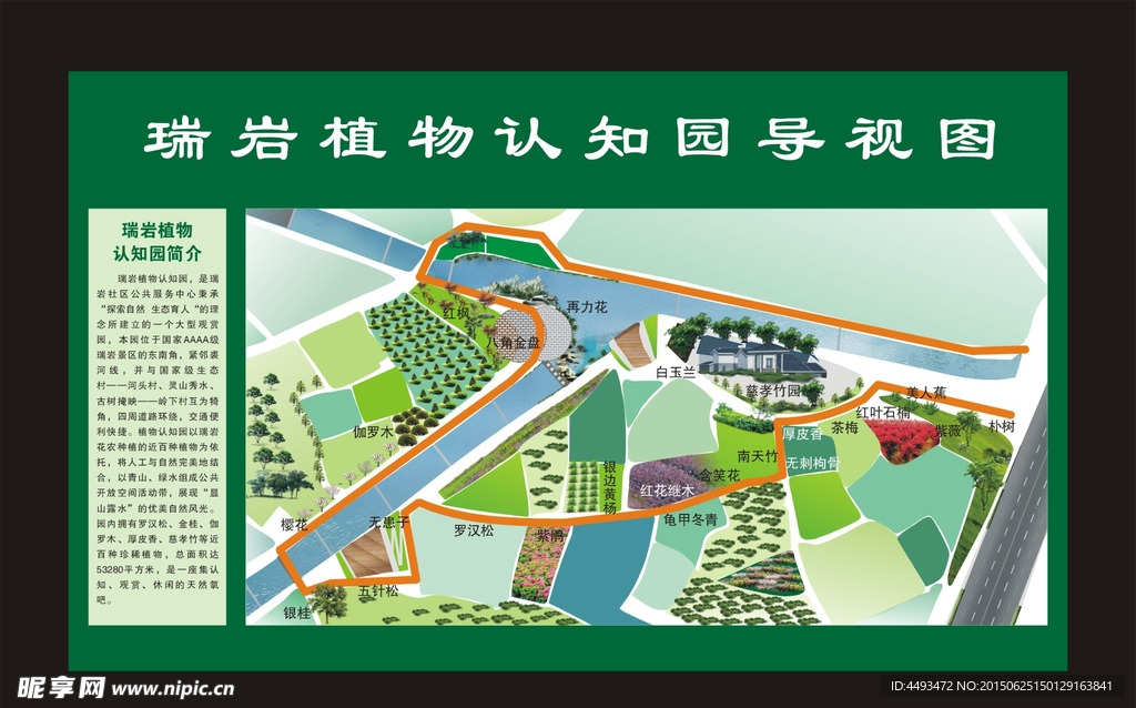 瑞岩植物园路线图