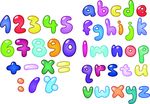 卡通数字字母