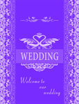 紫色婚礼背景LOGO