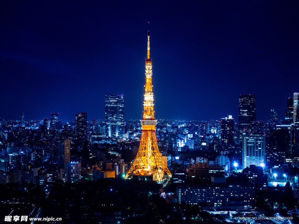 东京铁塔夜色